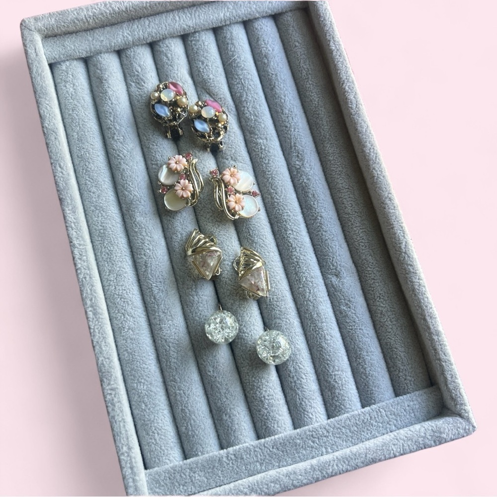 Vintage 50s Lucite Clip-on Earring Collection